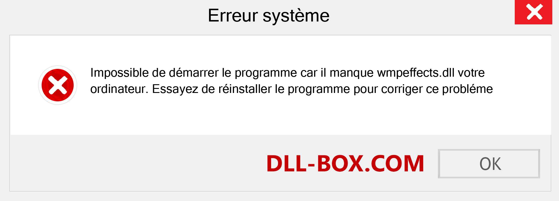 Le fichier wmpeffects.dll est manquant ?. Télécharger pour Windows 7, 8, 10 - Correction de l'erreur manquante wmpeffects dll sur Windows, photos, images